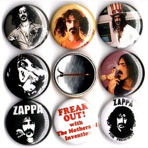 Frank Zappa buttons badge pins set of 8